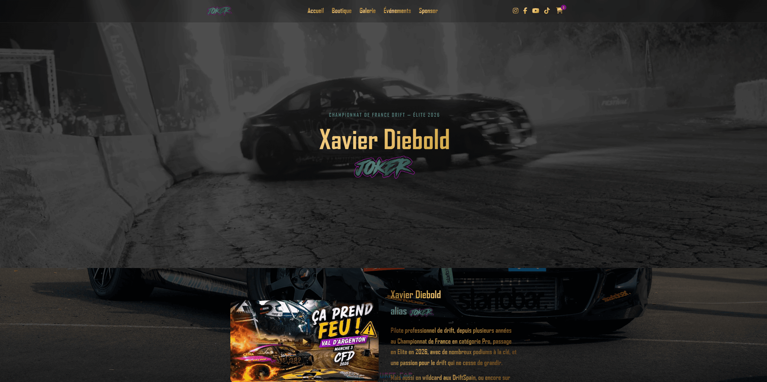 Aperçu du projet JokerDrift.fr